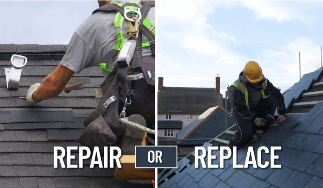 Roofing Contractor Doing Roof Repair and Replacement